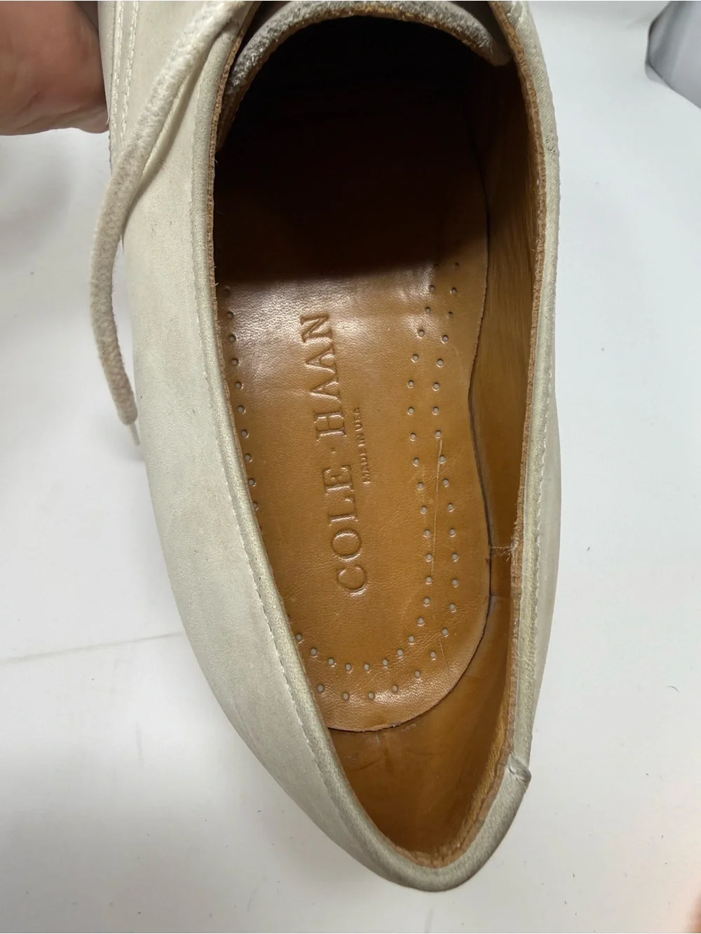 Cole Haan white nubuck Oxford shoes Vintage 1980’s